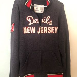 New Jersey Devils Zip Up Sweater Jacket Mens Medium